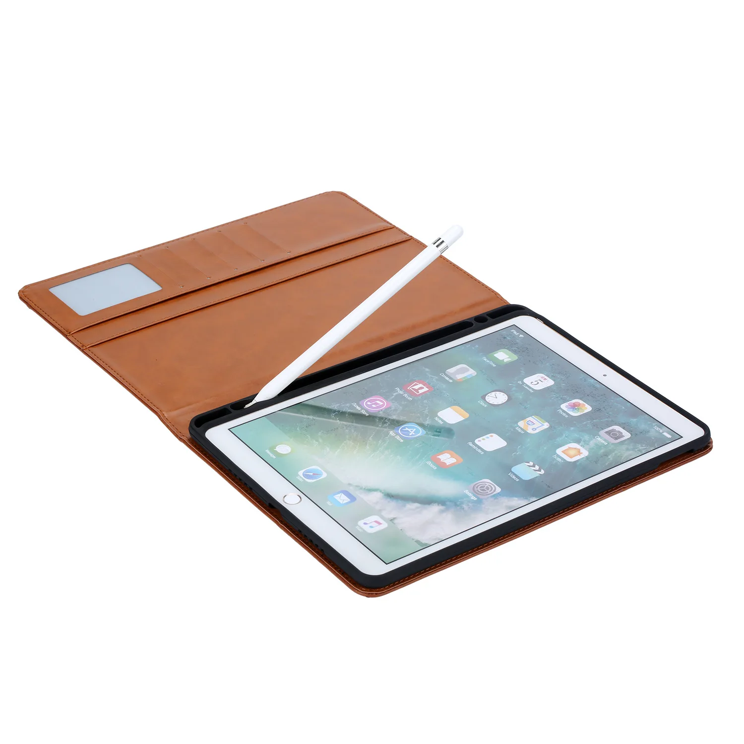 Classic Business Tablet Case for iPad 10.2/10.5 pro11 Card slot protective case with pen slot leather case supplier