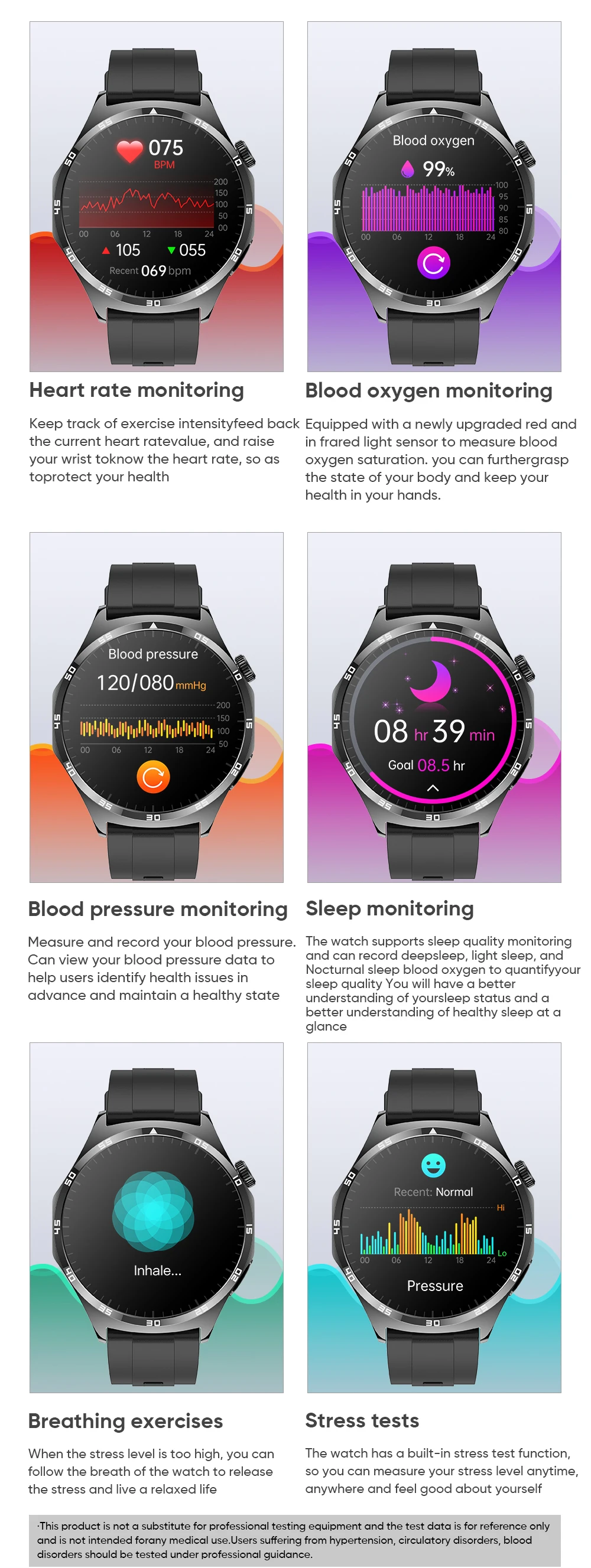 MT300  2026 Smart Watch Heart Rate Health Monitoring Fitness Tracker with 1.43inch AMOLED Screen SmartWatch for Men Women