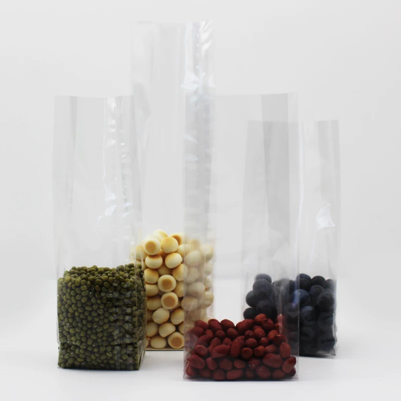 Silver Cardboard Flat Bottom Plastic Bag Opp Cello Bottom Bag Buy