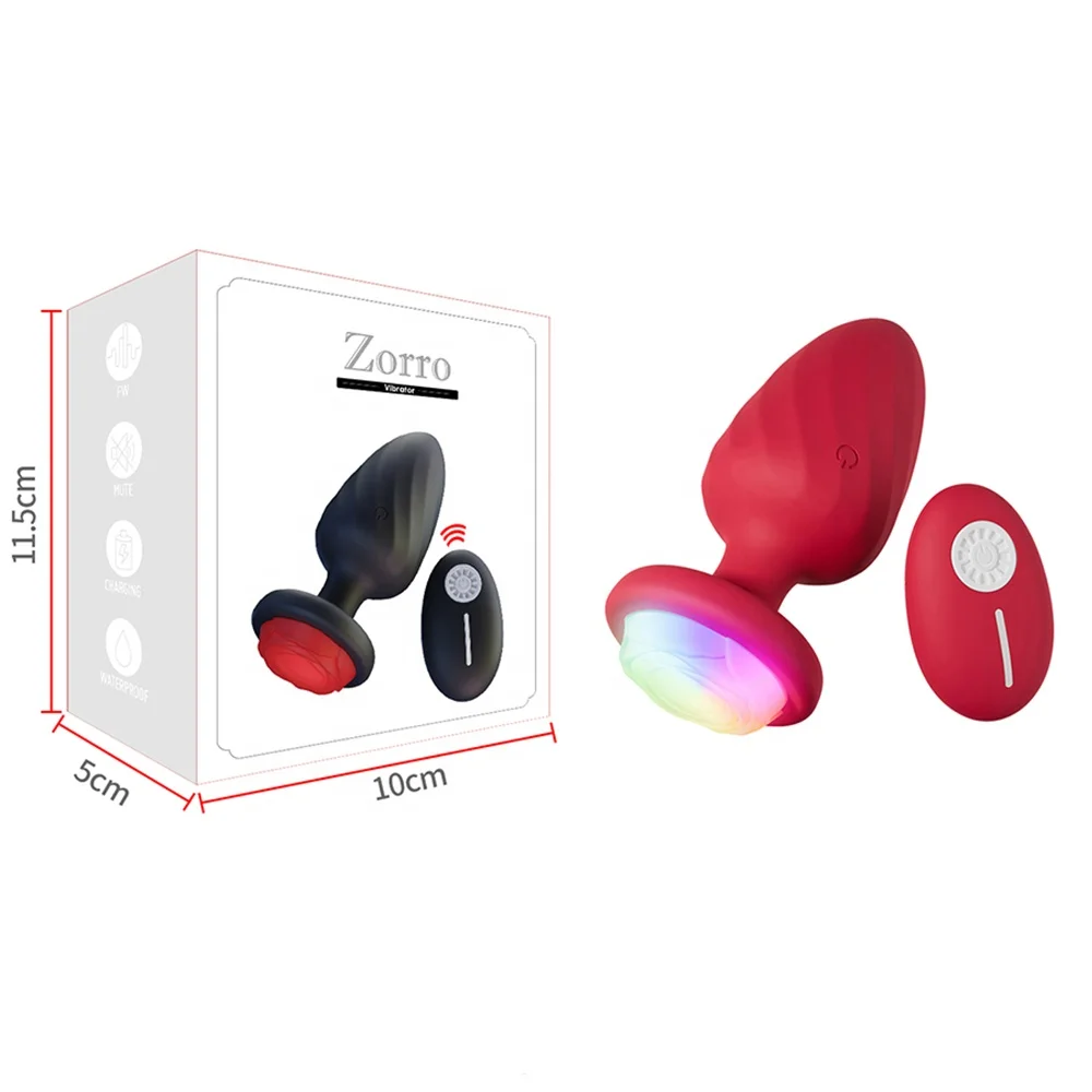 Vibrating Anal Toys Vibrating Led Anal Plug Wearable Anal Butt Plug for Men