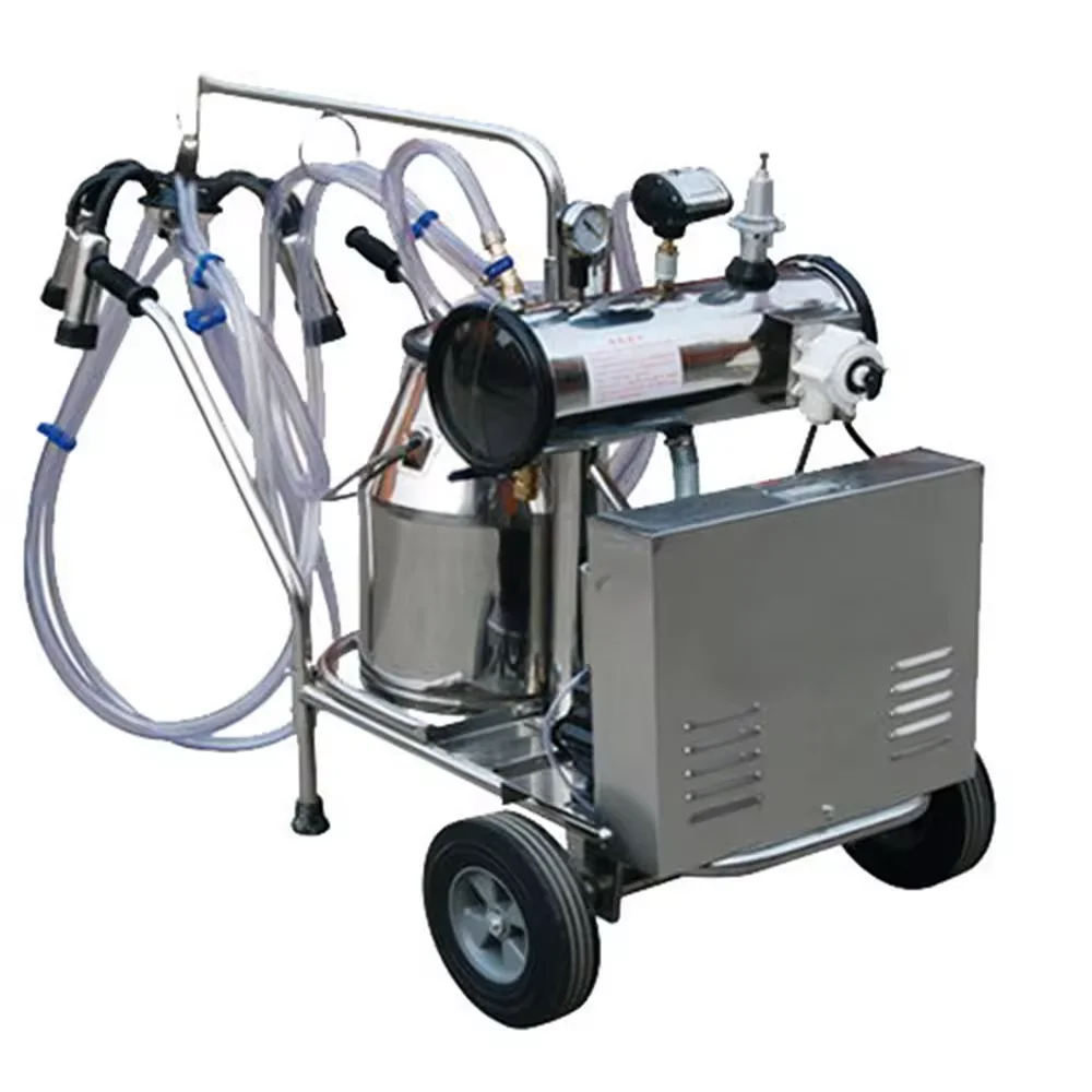 Portable Goat Buffalo Philippines Pipeline Battery Operated Hand Mobile Vacuum Pump Type Cow Milking Machine
