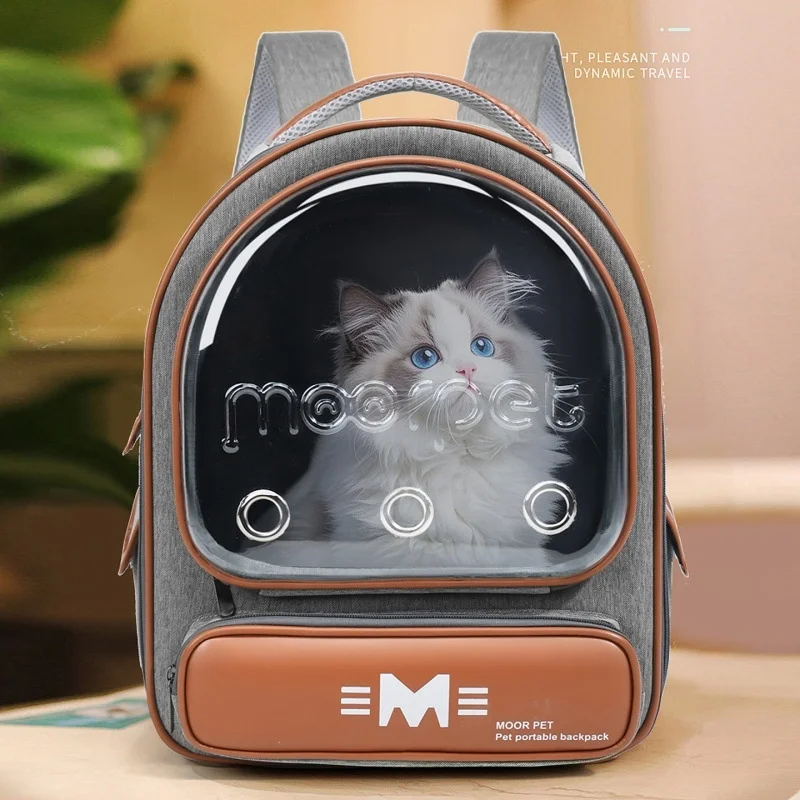 Mo Chong Oxford Material Portable Breathable Large-Capacity 7kg Cat & Dog Carrier Backpack for Pet Travel