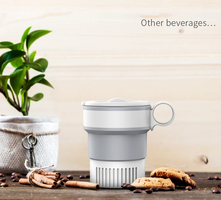 330ml Portable Foldable Wireless Auto Mixing Magnetic Mug Self Stirring Coffee Mug with Handle details