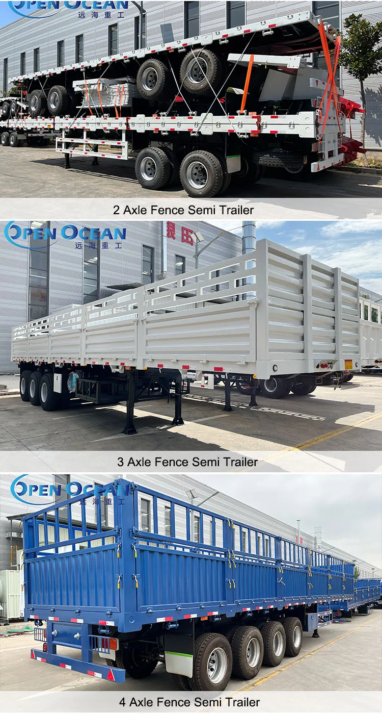 3 4 Axle 30 40 60 80 100 Ton Enclosed Side Wall Dropside Cattle ...