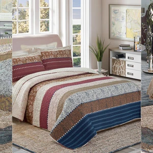 China 120gsm Queen Size Microfiber Bedspread Quilt Bedding Set Wholesale