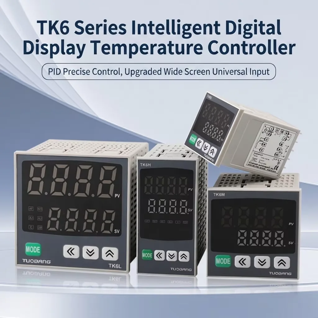 TUOBANG TK6S Hot Sale PID Temperature Controller 0.1C Resolution 3 Years Warranty Plastic RS485 IP43 SSR/Relay Output for