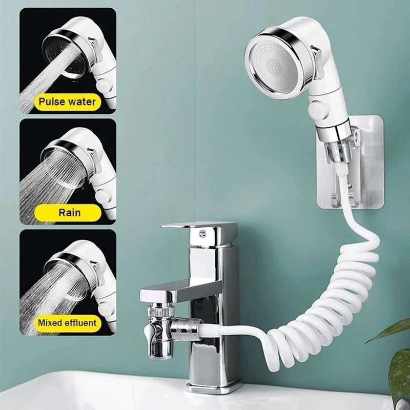 3 Modes Adjustable Wash Face Basin Faucet External Shower Handheld