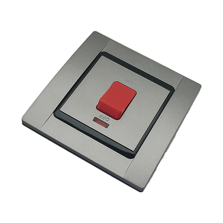 VNX New Design UK Standard Silver Color 45A Air Conditioner Wall Switch for Switch