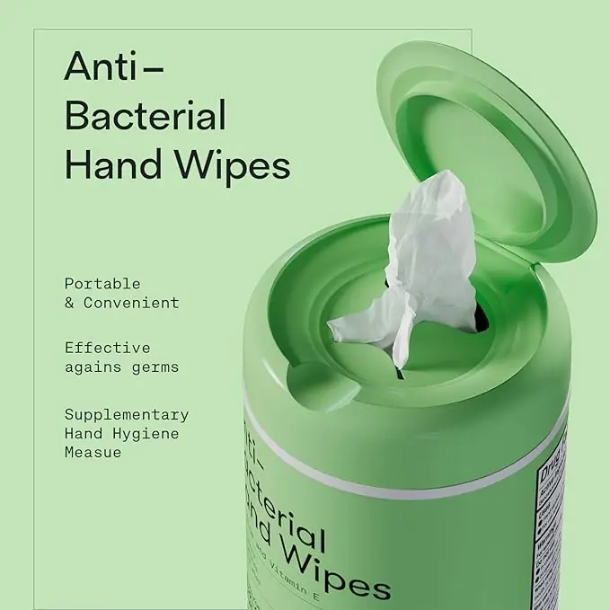 Household Hygiene Wipes Custom Organic Plant Based Fibers Antibacterial