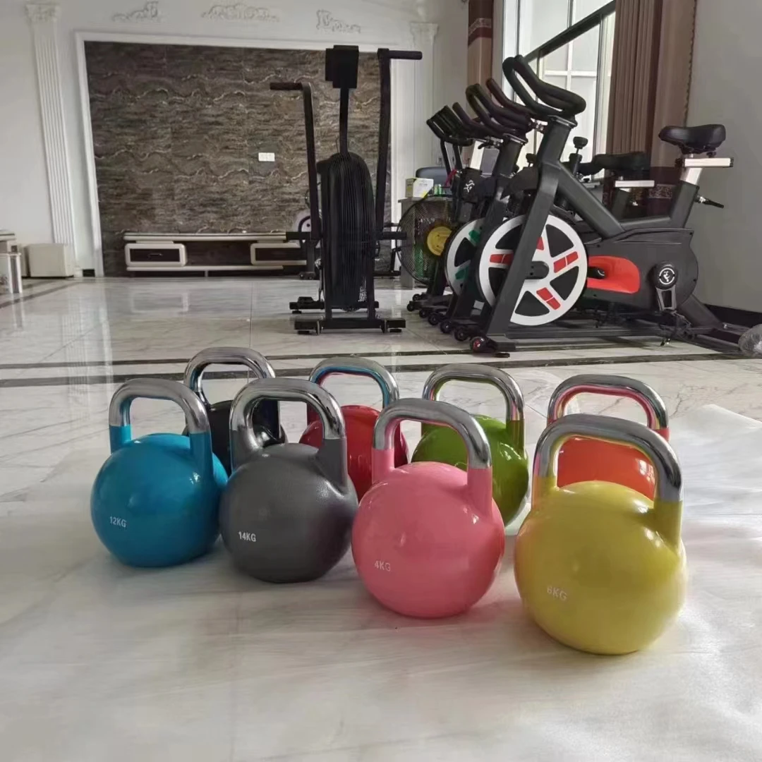 High Quality Custom Competition Kettlebell Steel Color Coated Kettlebell 4-54KG