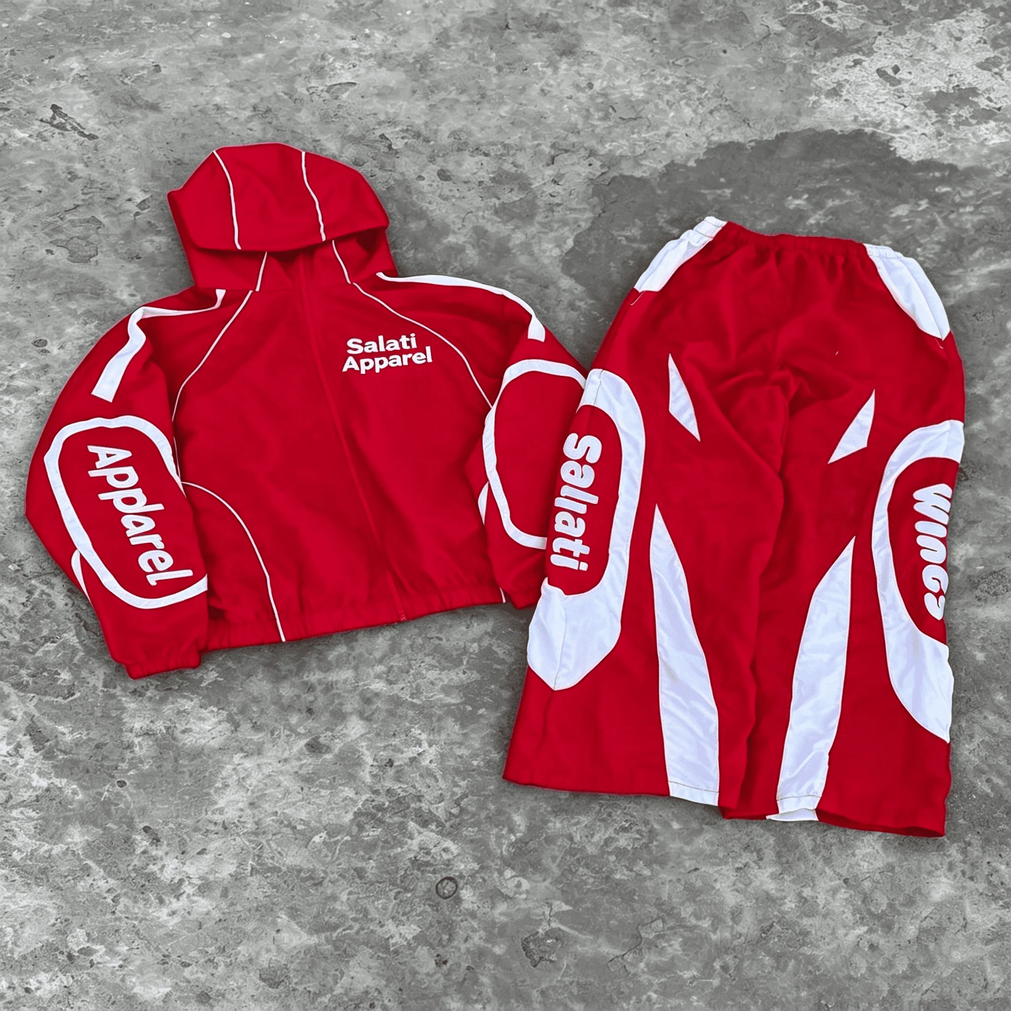 Custom Logo Nylon Tracksuit Men Windbreaker Jacket High Quality Streetwear Sweat Suits Unisex Sportswear gallery 7