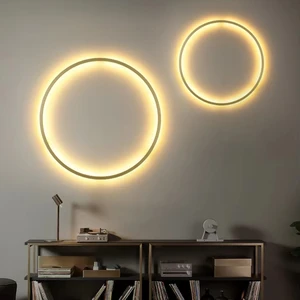 JACKSUN Modern Minimalist LED Wall Lamp for Bedroom Living Room Wiring-Free with Decorative Atmosphere Bedside Wall Lamp