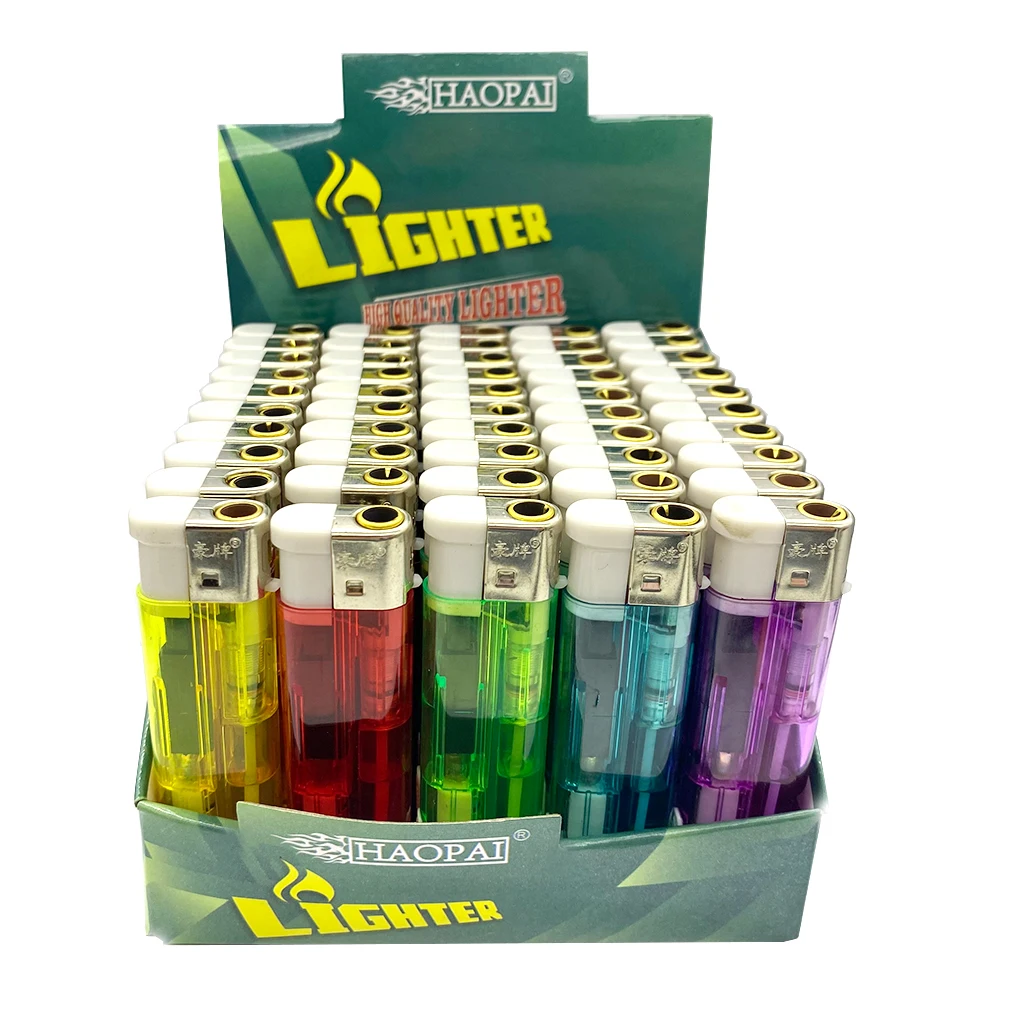 Plastic Electric Lighter With Led Light Jet Cigarette Lighter Nice