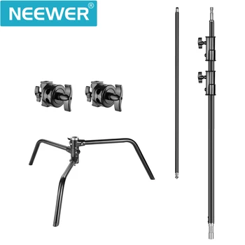 Neewer 2-pack Heavy Duty Light Stand C-Stand - Max 10 Feet/3 Meters Adjustable with 3.5 Feet Holding Arm and Grip Head product image