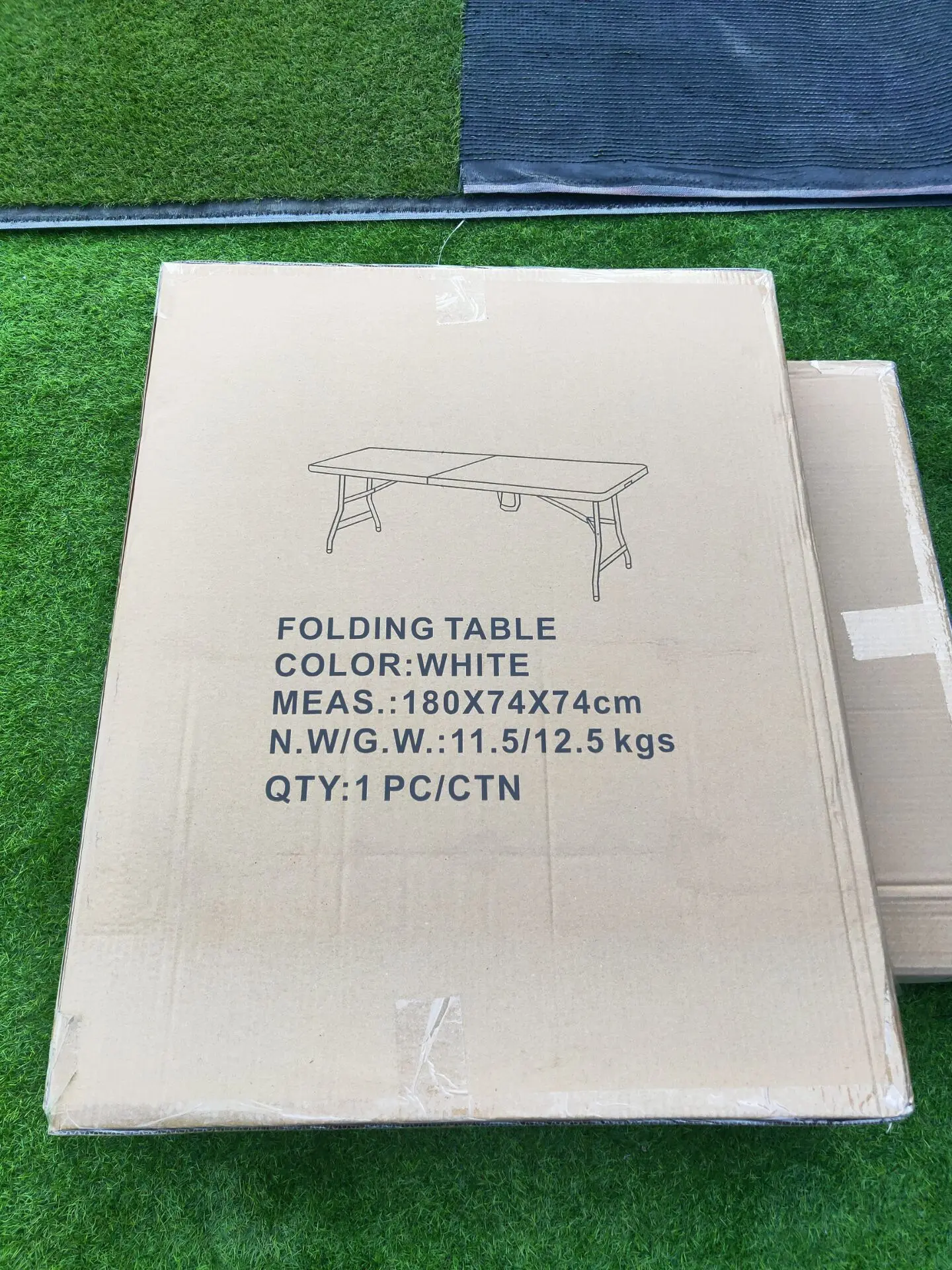 Square 6ft 180cm Hdpe Plastic Folding Table With Powdercoated Steel