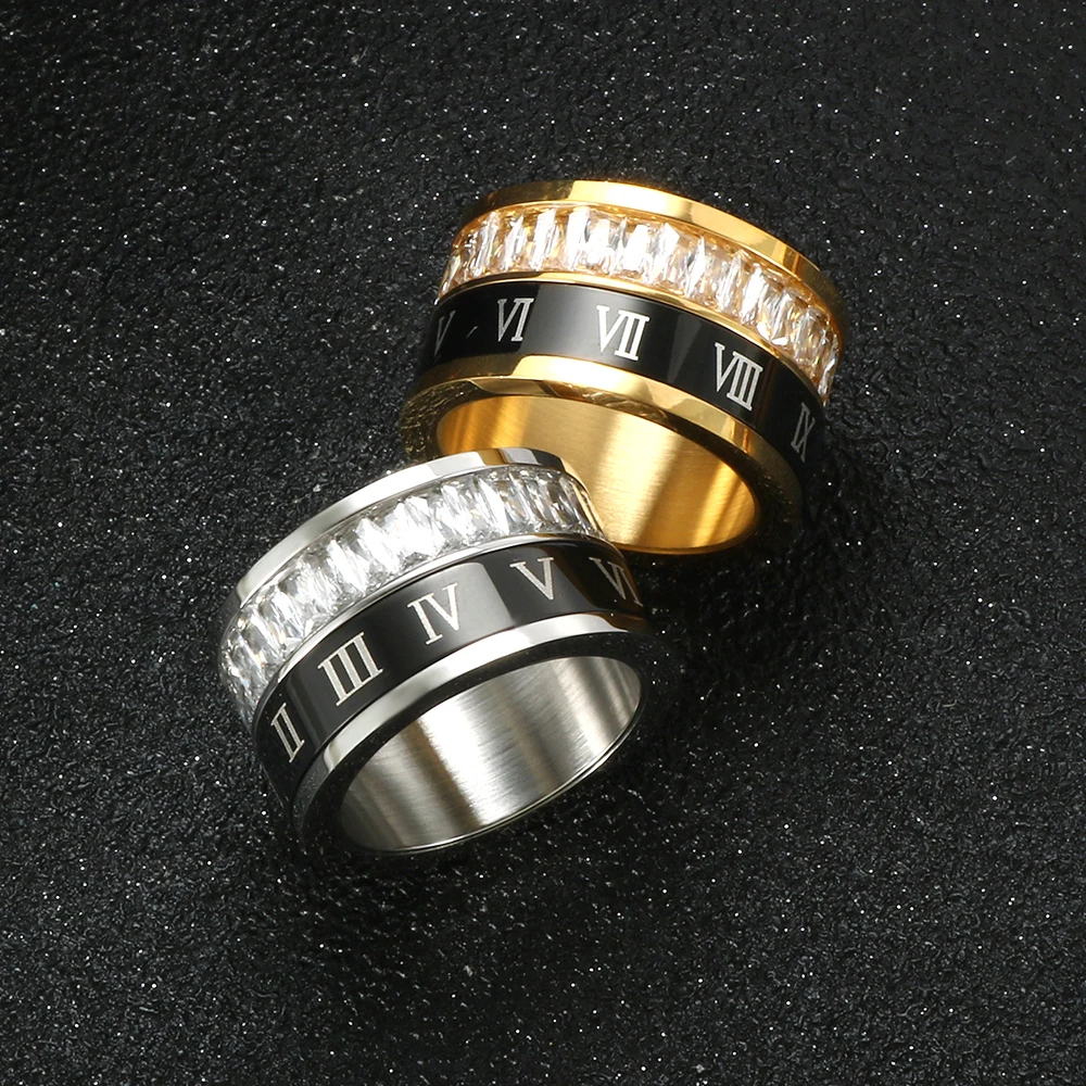 Ruota Rotante Ansia Fidget Anelli Homme Anello In Acciaio Inossidabile Per Uomo Donna Nodo Celtico Coppia Spinning Spinner Anello Regali - Foto 8