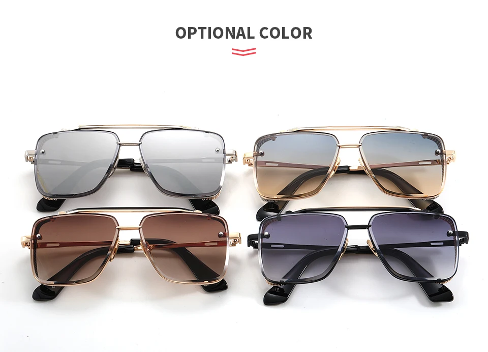 Men's Square Metal Sunglasses | UV400 Protection Fashion Eyewear