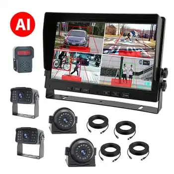 2024 Car Reverse Camera AHD Image BSD Ai Vehicle Detection Back Rear View Security Monitoring System Truck Bus Driving ADAS