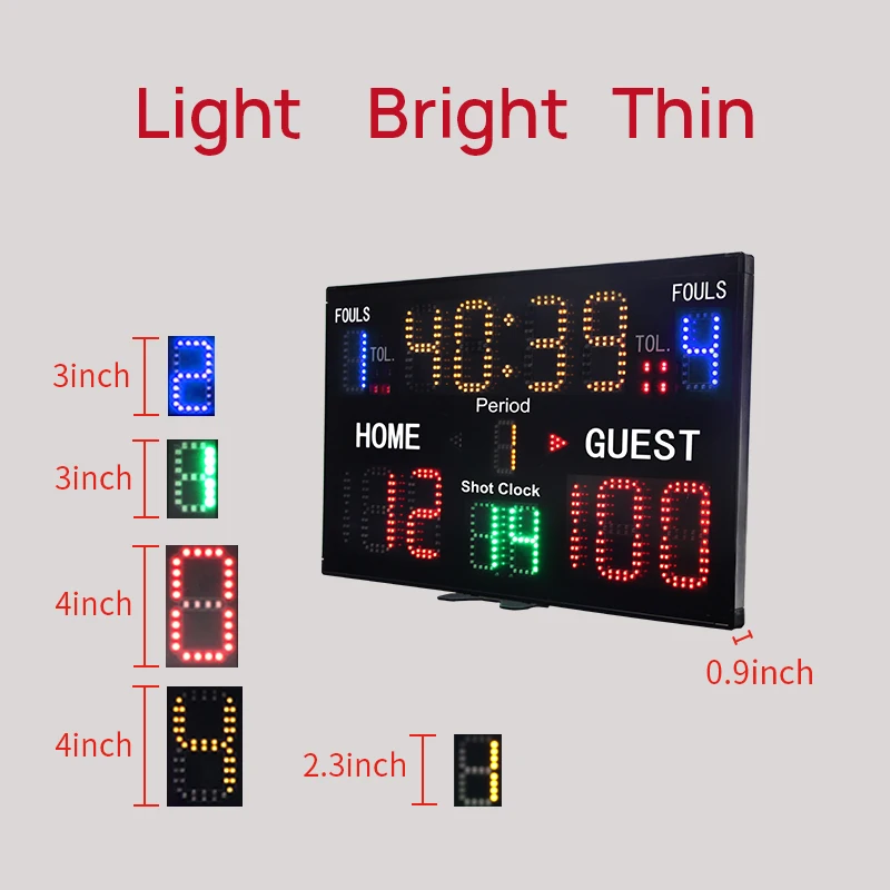 Digital Scoreboard With Remote,Basketball Scoreboards,Battery Portable ...