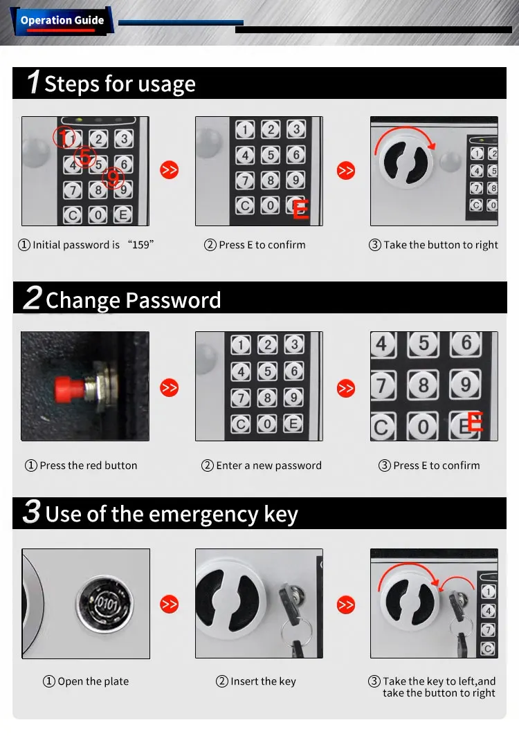 Small Electronic Mini Deposit Key Office Home Time Lock/Locker Digital Money Deposit Safety Kids Mini Safe Box details