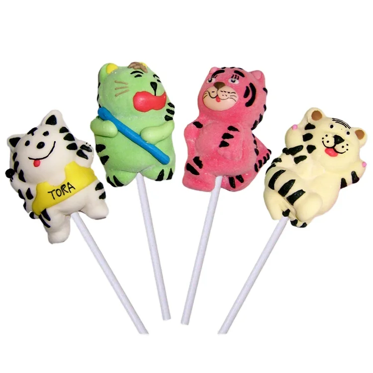 Hot Sell Handmade Deco Tiger Shaped Candy Lollipops With Plastic Sticks,  High Quality Hot Sell Handmade Deco Tiger Shaped Candy Lollipops With Plastic  Sticks on