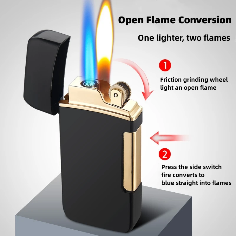 Double Flame Inflatable Lighters Other Creative Windproof Logo