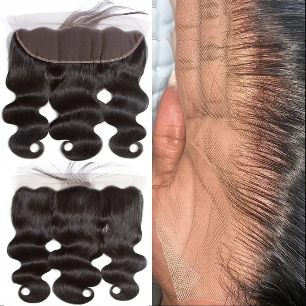 Body Wave Lace Frontal Closure Transparent Lace Pre Plucked Hairline With Baby Hair_voghion.com