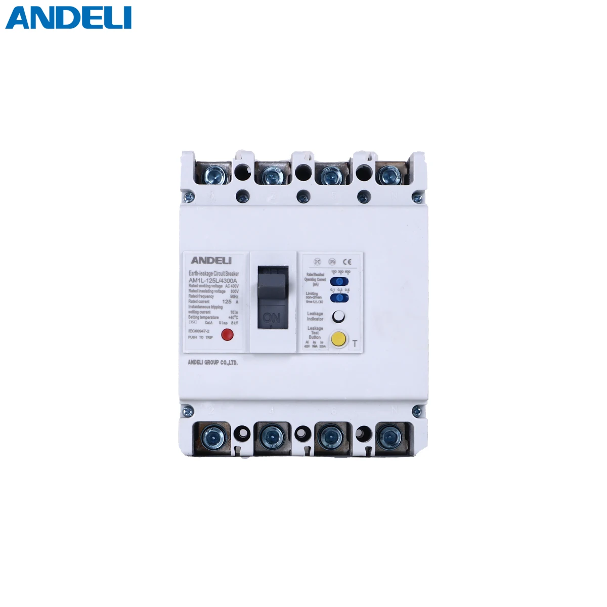 ANDELI AM1L-125/4300 10 16 20 25 32 40 50 63 80 100  Amp Electric Elcb 60a 100a Circuit Breaker Price