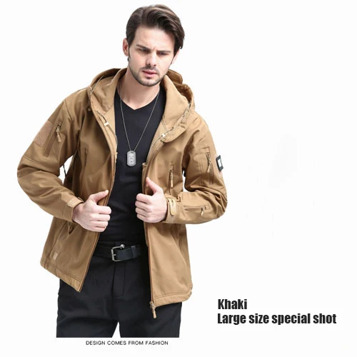 custom Tactical Waterproof plus cashmere outdoor coats Softshell Jackets mens jackets_voghion.com