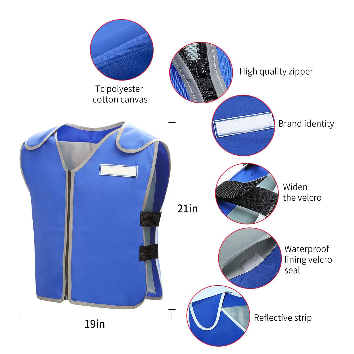 Hot Weather Ice Reflective Cooling Vest For Men&women With Pockets