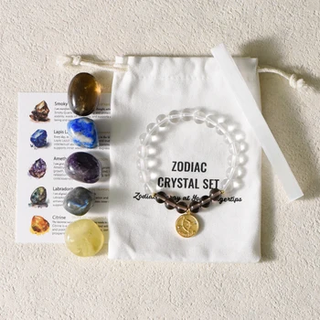 Professional Manufacture Zodiac Healing Stone Bracelet