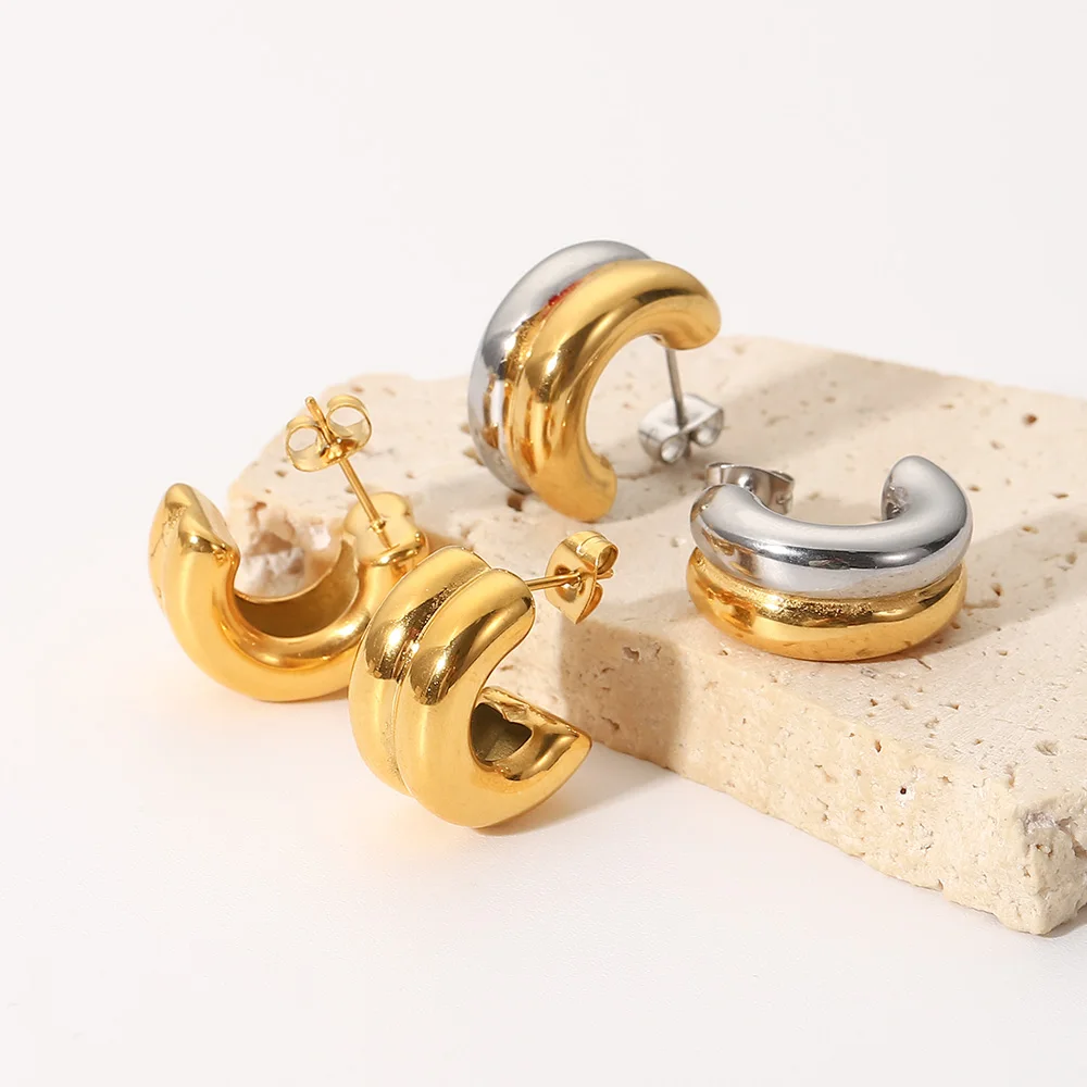 Orecchini Fai Da Te In Acciaio Inox Oro – 2 Pezzi Con Piastrina E Bastoncino Per Creare I Tuoi Gioielli Personalizzati