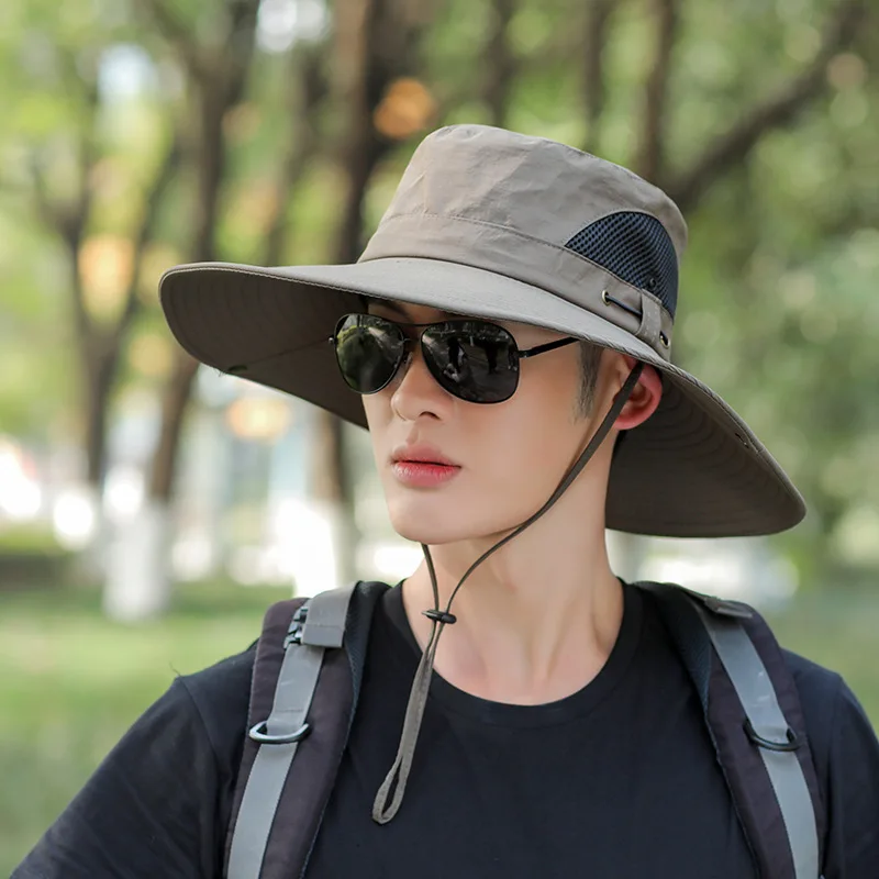 Summer sunshade outdoor fishing cap hat sunscreen UV protection breathable bucket hat