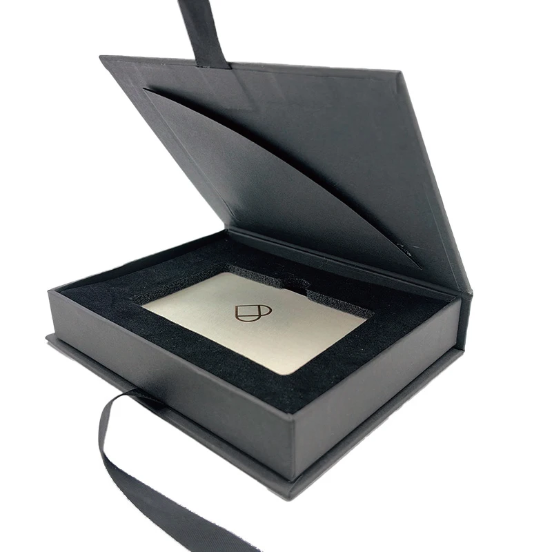 Custom Printing Logo Credit Card Box Packaging Sliding Paper for Envelope Gift Business Card Sleeve Pulling Credit Card Gift Box