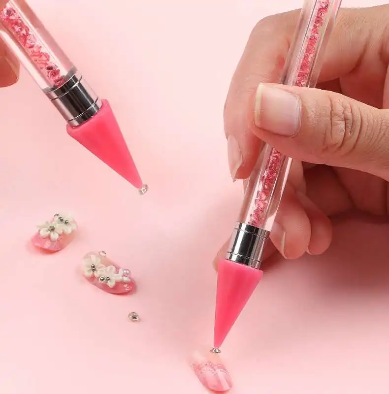 Manicure Tool Dotting Wax Pen Acrylic Handle Double Ended Manicure Nail Art Dotting Pen