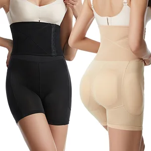 Plus Size Shapewear for Women Hip Pads High Waist Trainer Shapewear Body Butt Lifter Body Shaper Bum Pants Butt Enhancer