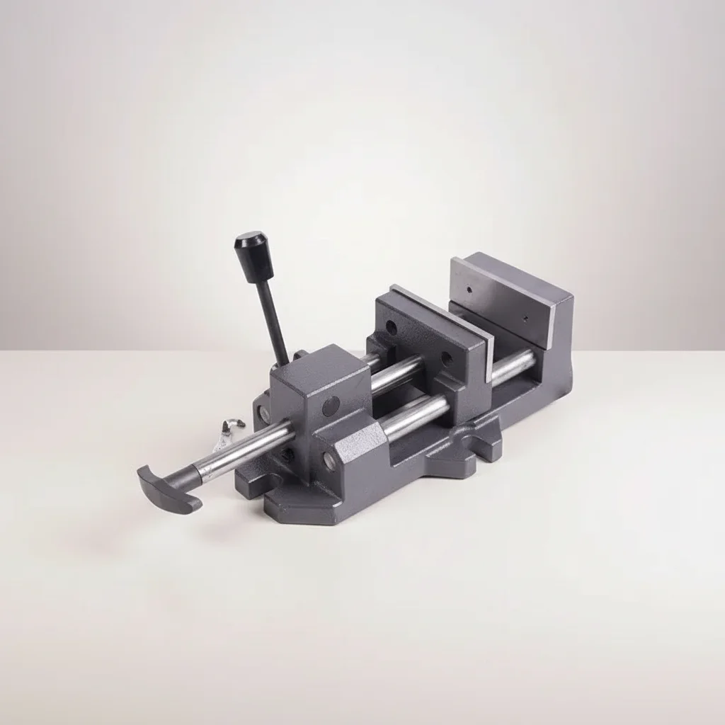 TEBAK Heavy Duty 4 Inch Woodworking Bench Vise Q19K100 Precision Clamp Fast Drilling Machine Flat Nose Pliers