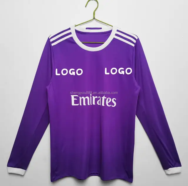 Retro 1617 Madrid Away Purple Jersey Flocking Ronaldo #7 Suit