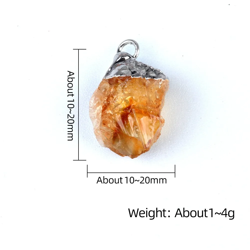 10mm Natural Irregular Crystal Quartz Agate Stone Druzy Pendant Gilt Edge Gemstone for DIY Charm Jewelry Accessories