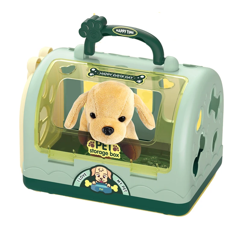 dog in a cage toy