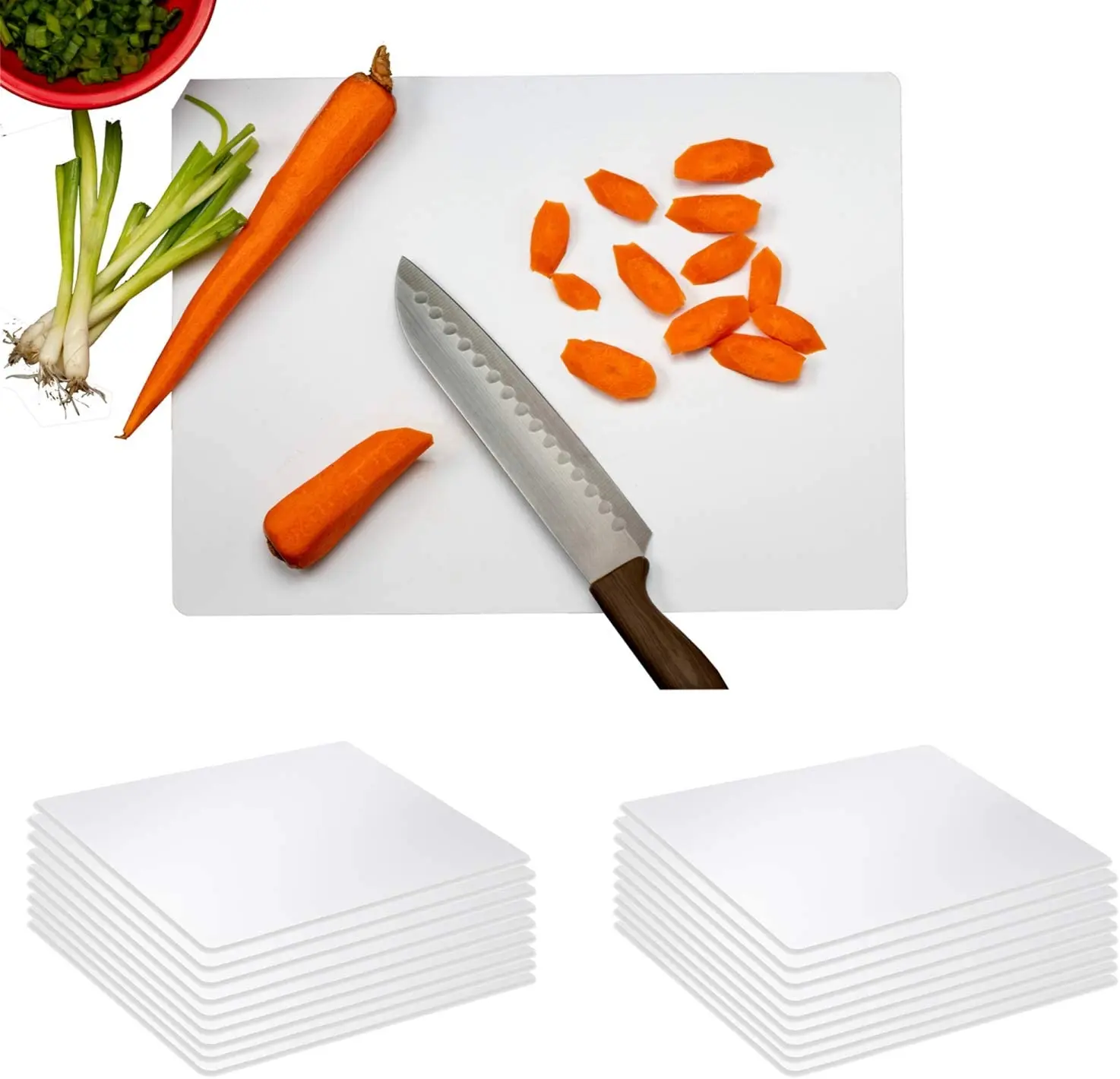 Custom Plastic Cutting Board Mats Frosted Clear Flexible Kitchen