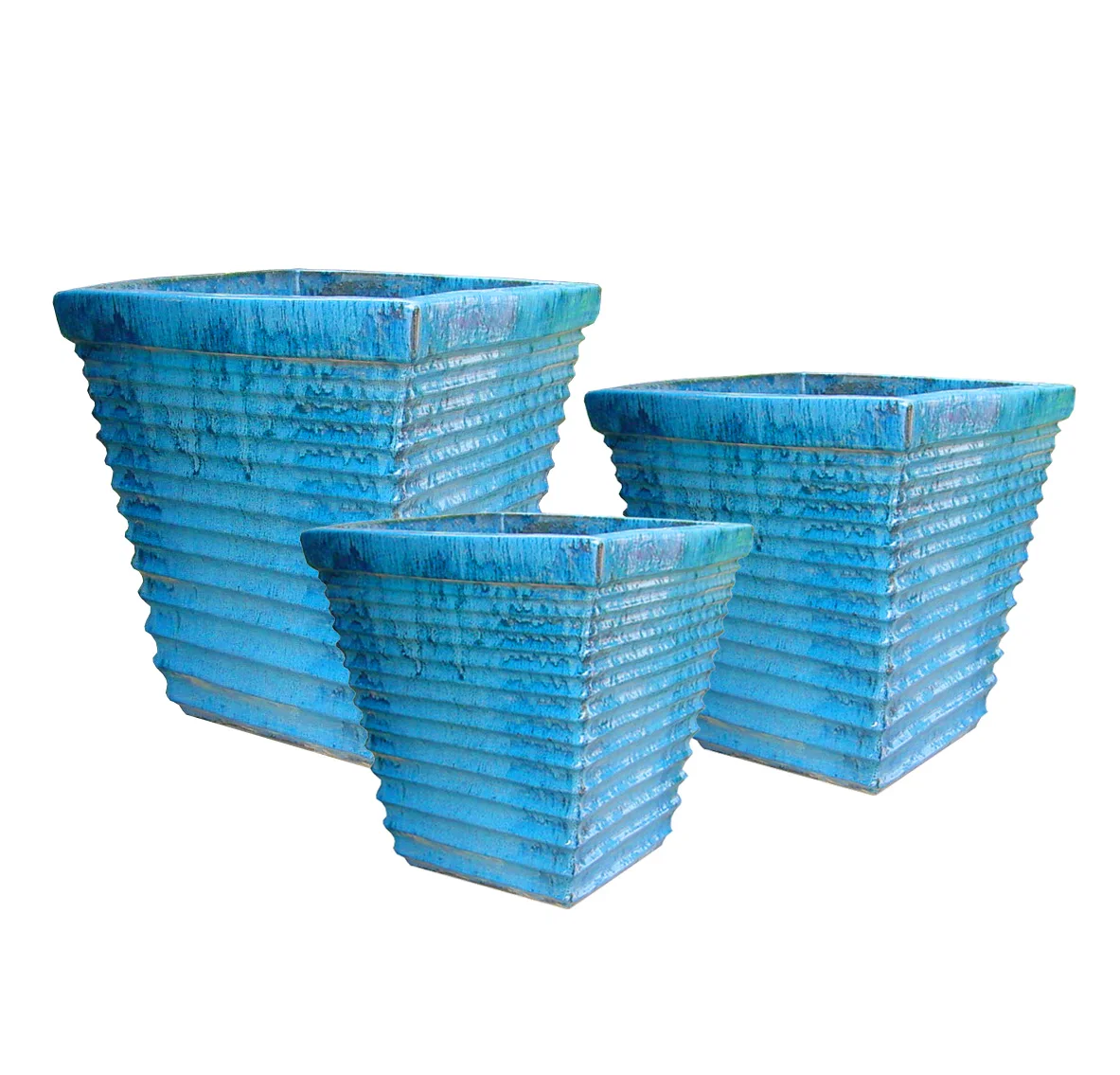 Wholesale Ceramic Flower Pots Kit Glazed Outdoor Garden Planter for Home Nursery Room Floor Use Available in Small Large Sizes