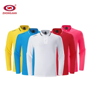 High Quality Cotton Turtleneck Full Sleeve T-shirt Custom Long Sleeve Men's Golf Wear POLO Shirt