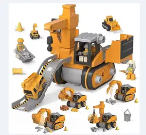 ITTL New Children DIY Truck Assembly Toy Disassembly Screw Vehicle 3D Engineering Vehicle DIY Build up Toys for Boys