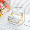 Diamond 2-Layer Plastic Fruit Bowl (PVC Lid) Smoky Gray