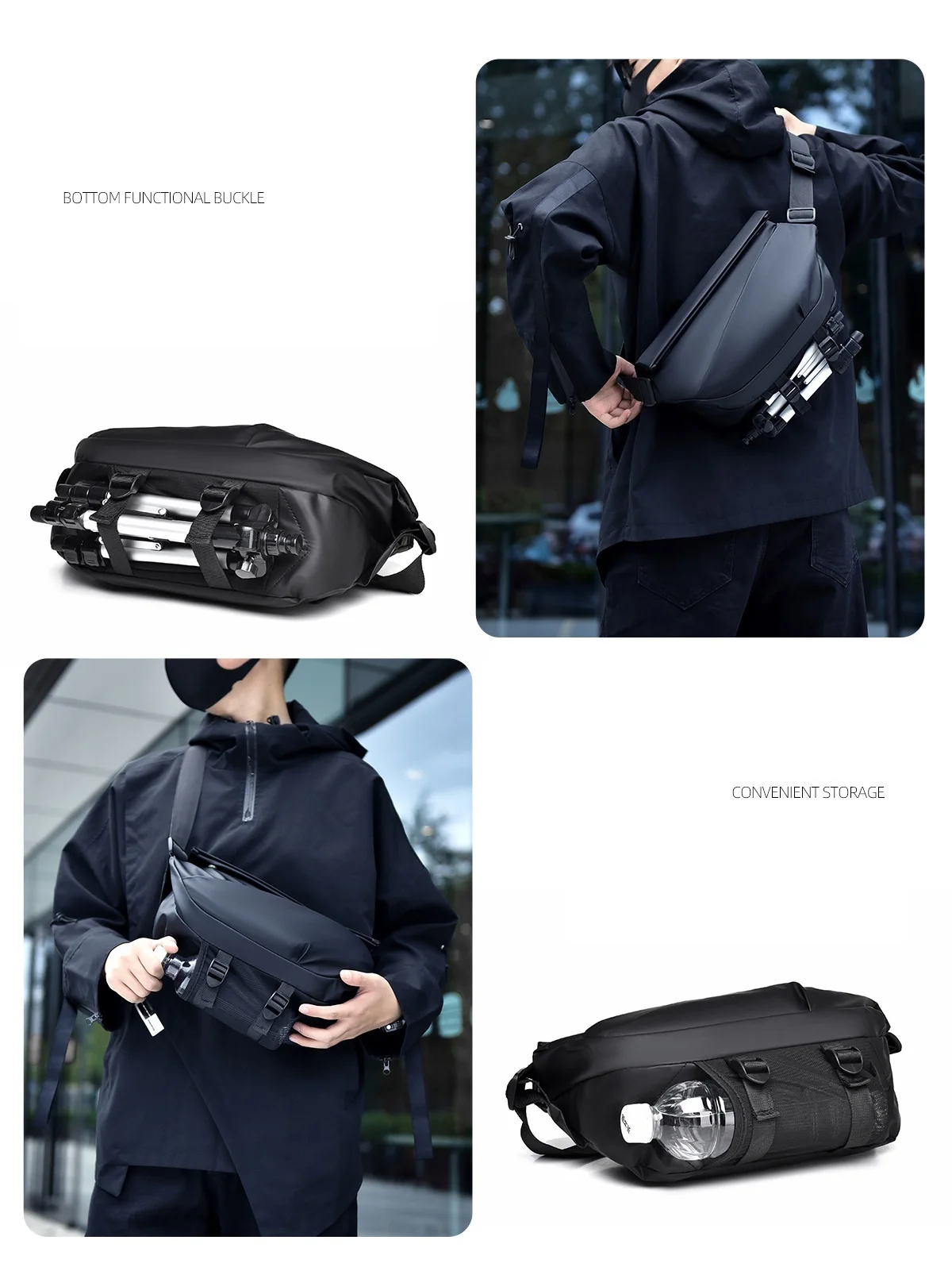 best sales Anti lost Messenger Outdoor Chest Crossbody Bag Waterproof Sling Bag men