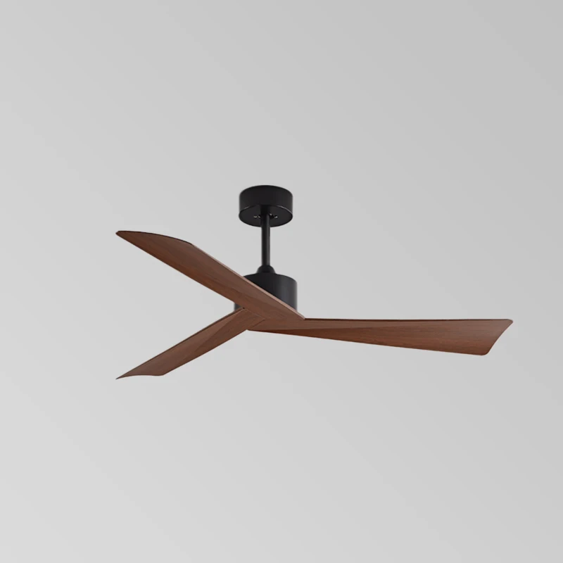 Ventilateur de plafond sans lumière, pales en ABS, télécommande pour la maison, salon, salle à manger, extérieur, moteur sans balais réversible