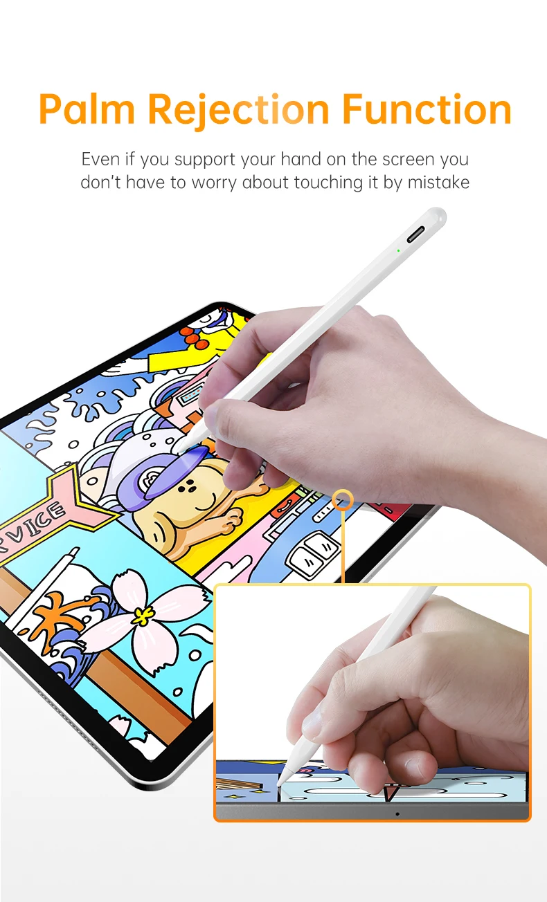 Pen Palm Rejection Tilt Pressure Sensing Replaceable Pen Tip