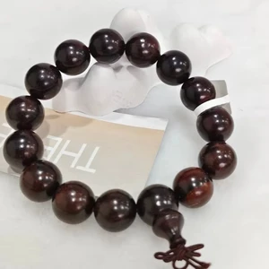 Wholesale Black Round Bead Bracelets, Fashionable Sandalwood Couple Bracelets, Vintage Sandalwood Bracelets