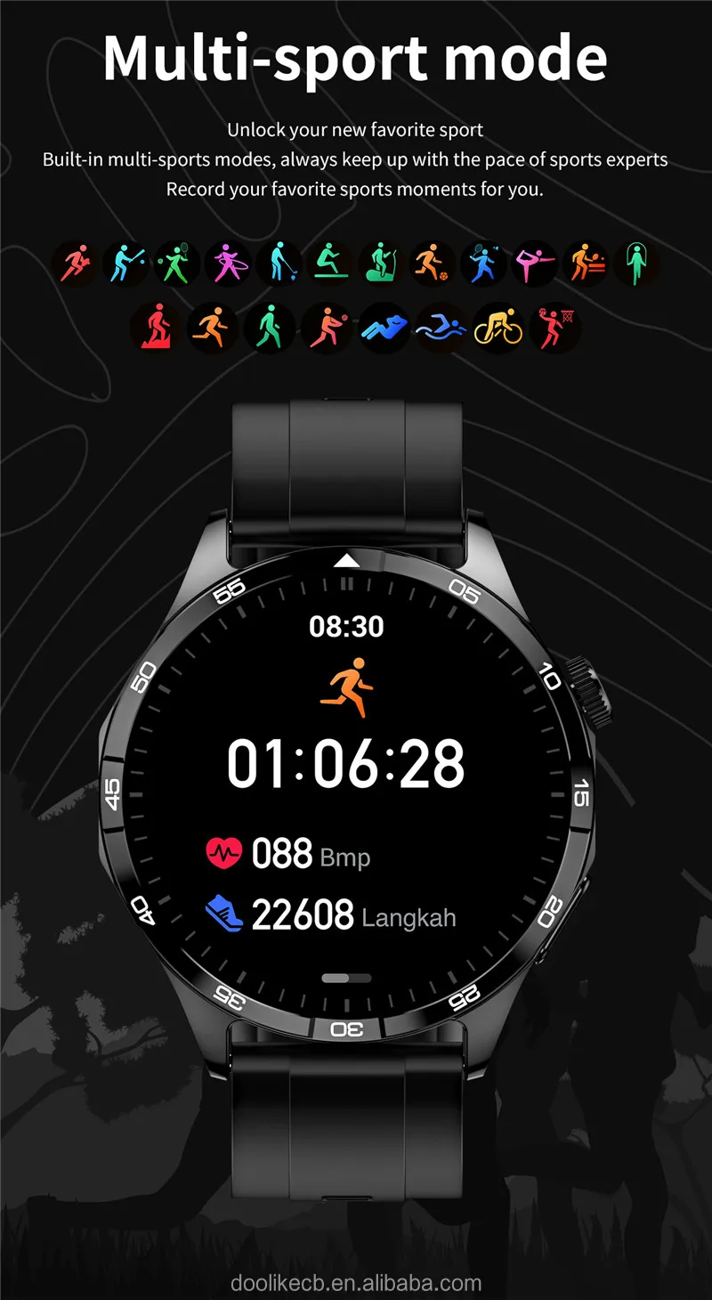ساعة ذكية فاخرة طراز G11 بشاشة مستديرة وخاصية الاتصال قريب المدى ساعة ذكية من الفولاذ المقاوم للصدأ بدقة عالية مع خاصية اتصال بالبلوتوث ساعة ذكية مضادة للماء طراز IP68 للنساء والرجال